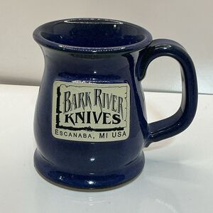 Bark River Knives Mug Sunset Hill Stoneware Electric Blue 16 oz USA